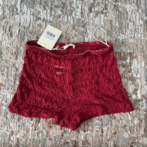 Peppermayo Red Lace Women Shorts